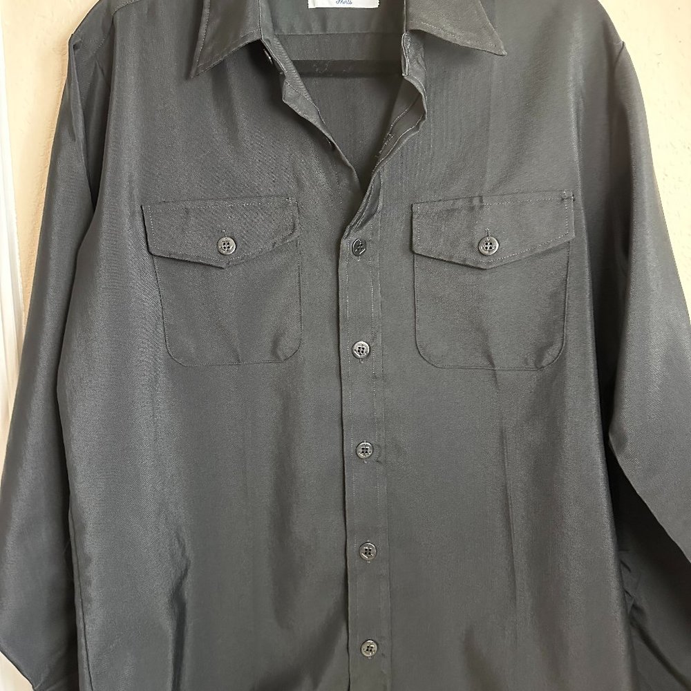Cool Vintage Hipster Navy Shirt XL